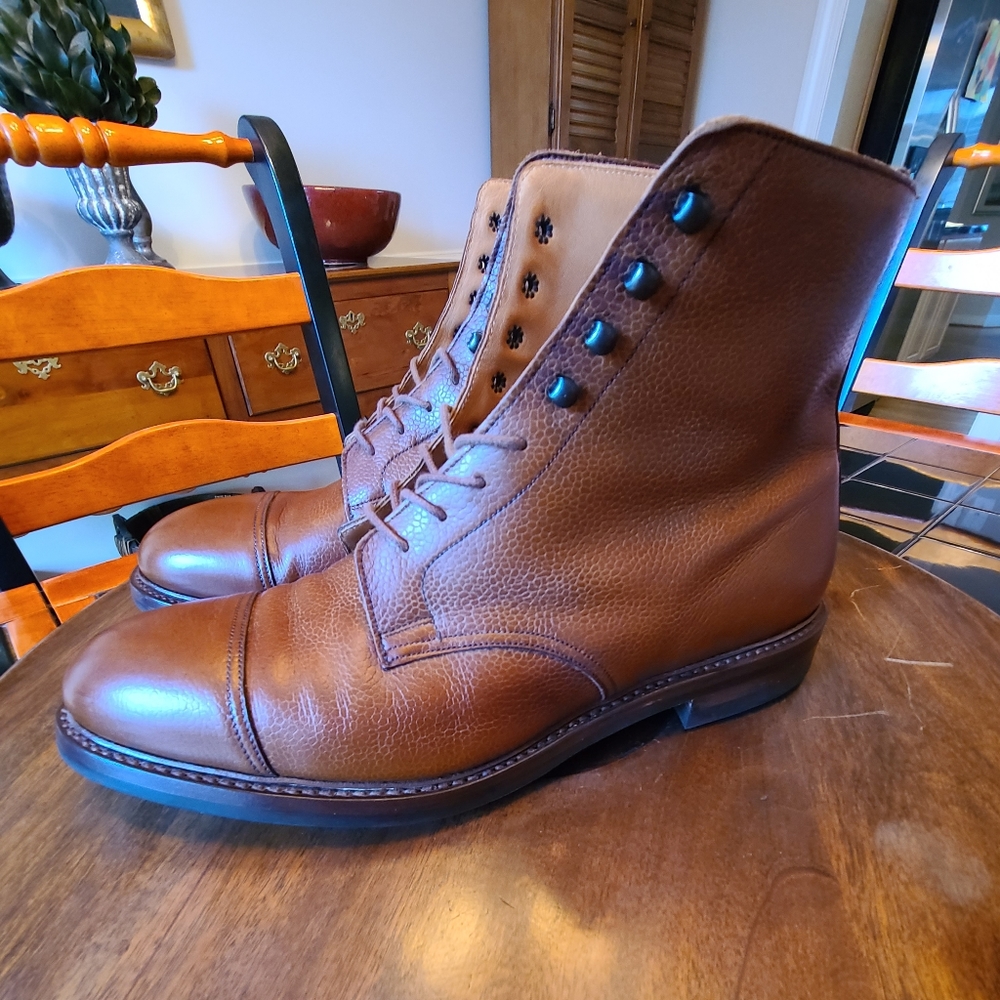 Men's Crocket & Jones tan lace up boots, size 12